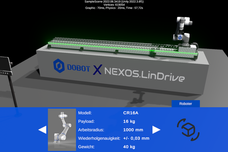 Showroom NEXOS.LinX mit Dobot Robotics Showroom NEXOS.LinX mit Dobot Robotics